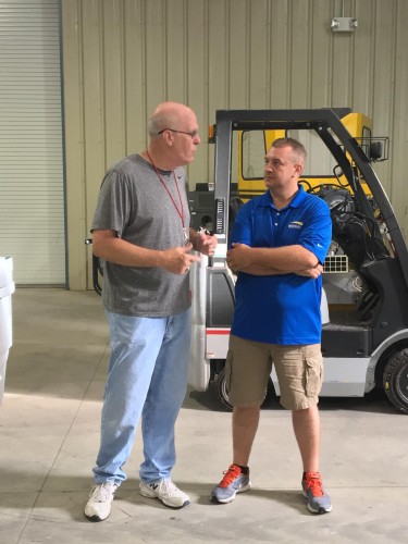 Chris Callis and Mayor Shelton discussing the flooding in Louisiana and the trucking logistics and how to become a driver