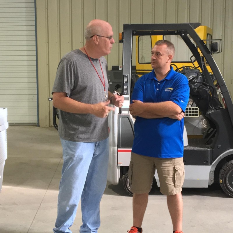 Chris Callis and Mayor Shelton discussing the flooding in Louisiana and the trucking logistics and how to become a driver