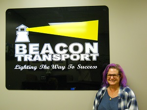 Haefele, Michelle has been chosen truck driver of the month for Tennessee based trucking company, Beacon Transport