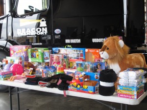 Beacon Transport Trucking Logistics Company Charity Toy Drive