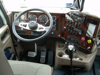 Inside of a truck